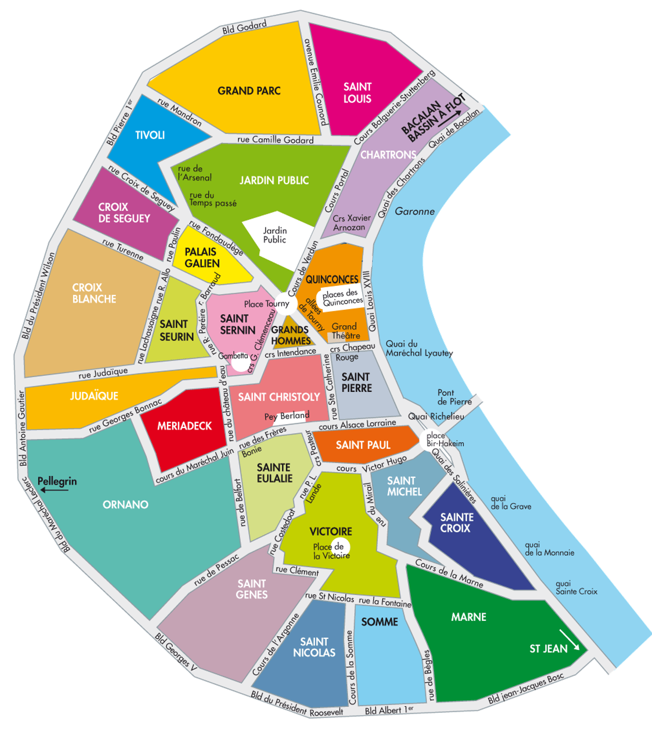 Carte du périmètre d’intervention autour de Bordeaux