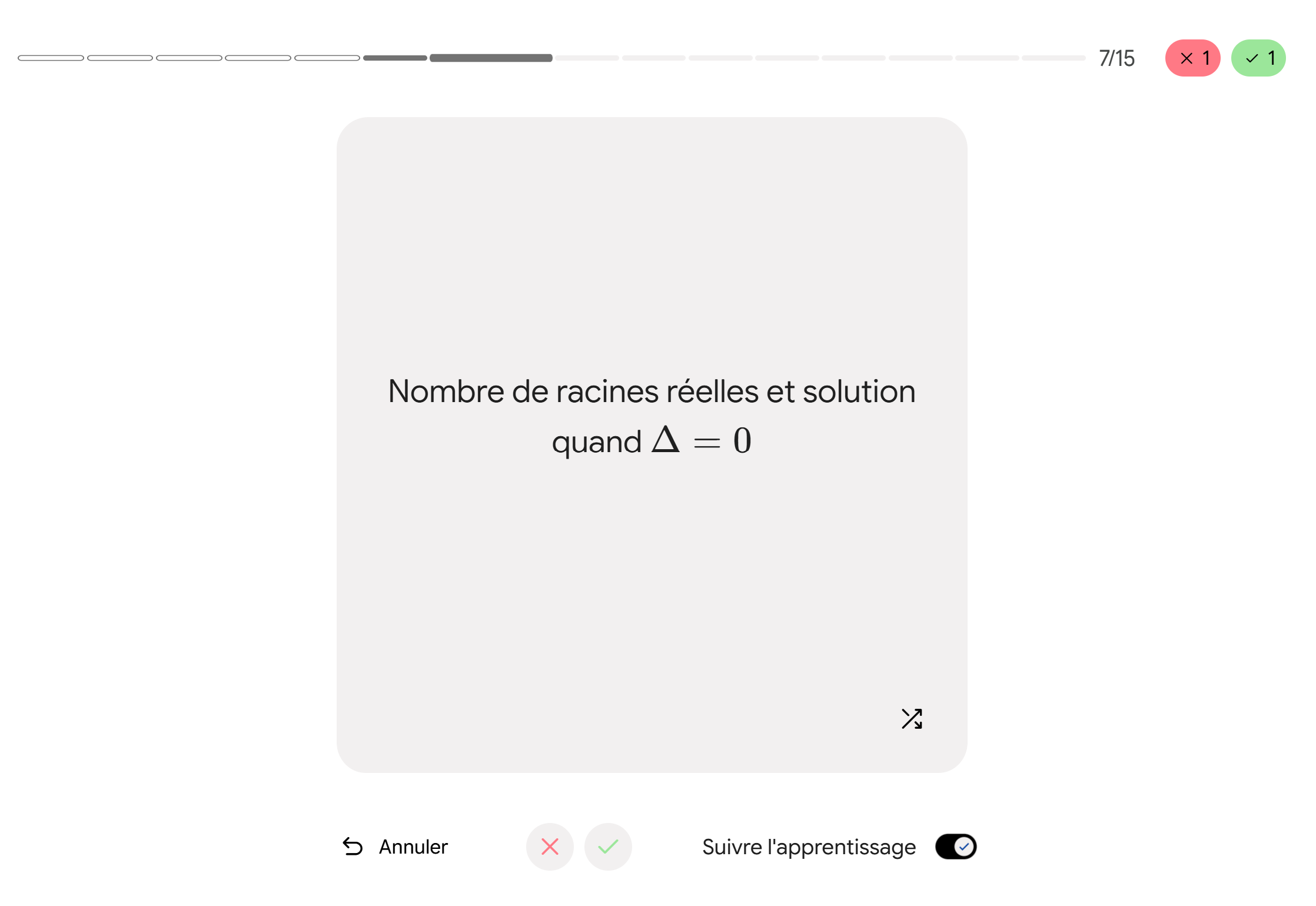 Exemple de jeu de mémorisation interactif pour réviser une notion de mathématiques